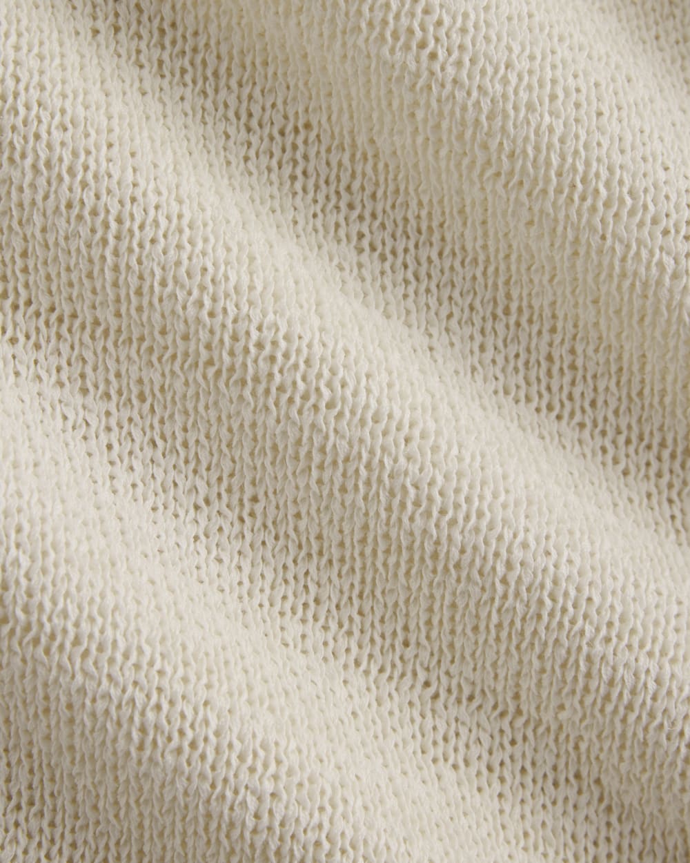 Wide-Neck Tape Yarn Sweater – Bone