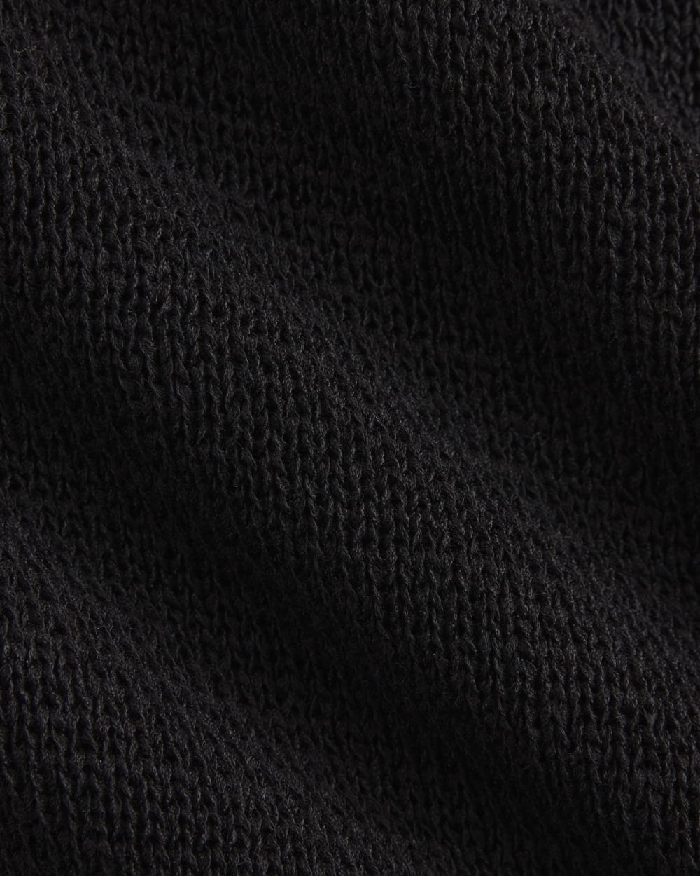 Wide-Neck Crew Sweater – Black