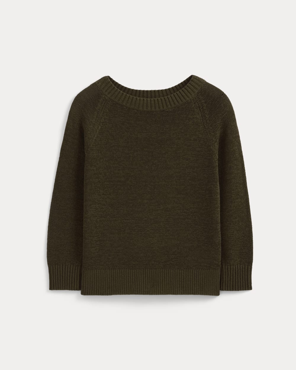 Wide-Neck Crew Sweater – Beech