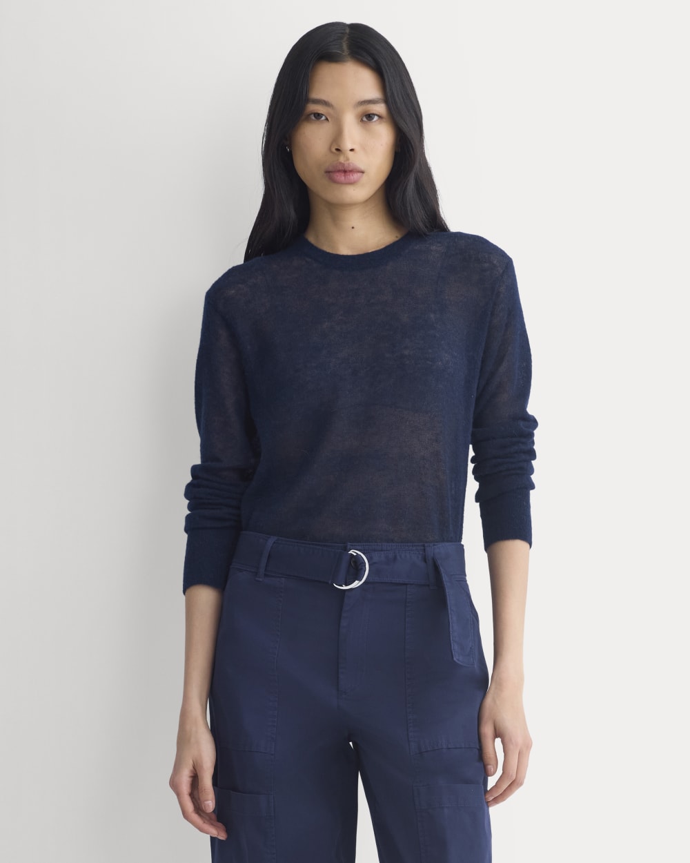 The Air Alpaca™ Relaxed Crew Top | Navy