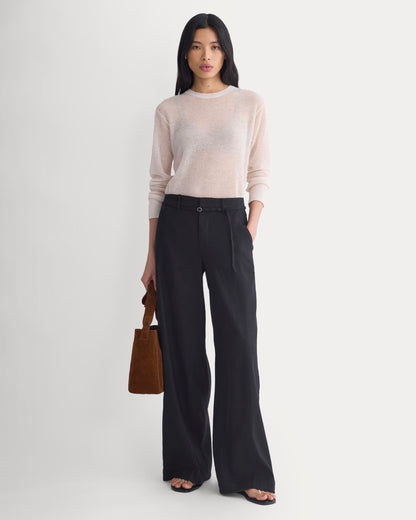 The Air Alpaca™ Relaxed Crew Top | Soft Pink