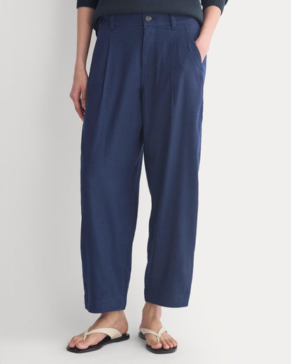 The Everywhere Pant in Stretch Linen | Navy