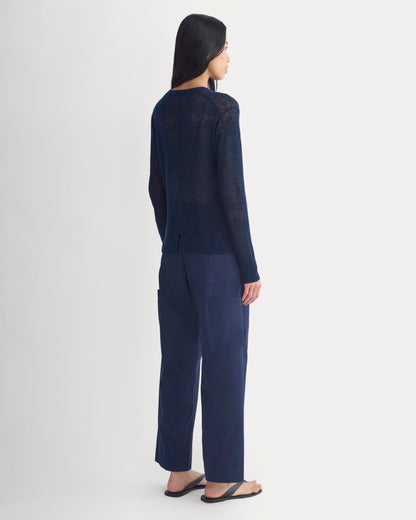 The Air Alpaca™ Relaxed Crew Top | Navy