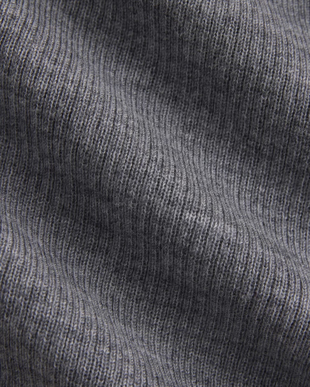 The Cropped Crew Top in Ultrafine Merino | Heather Mid Grey