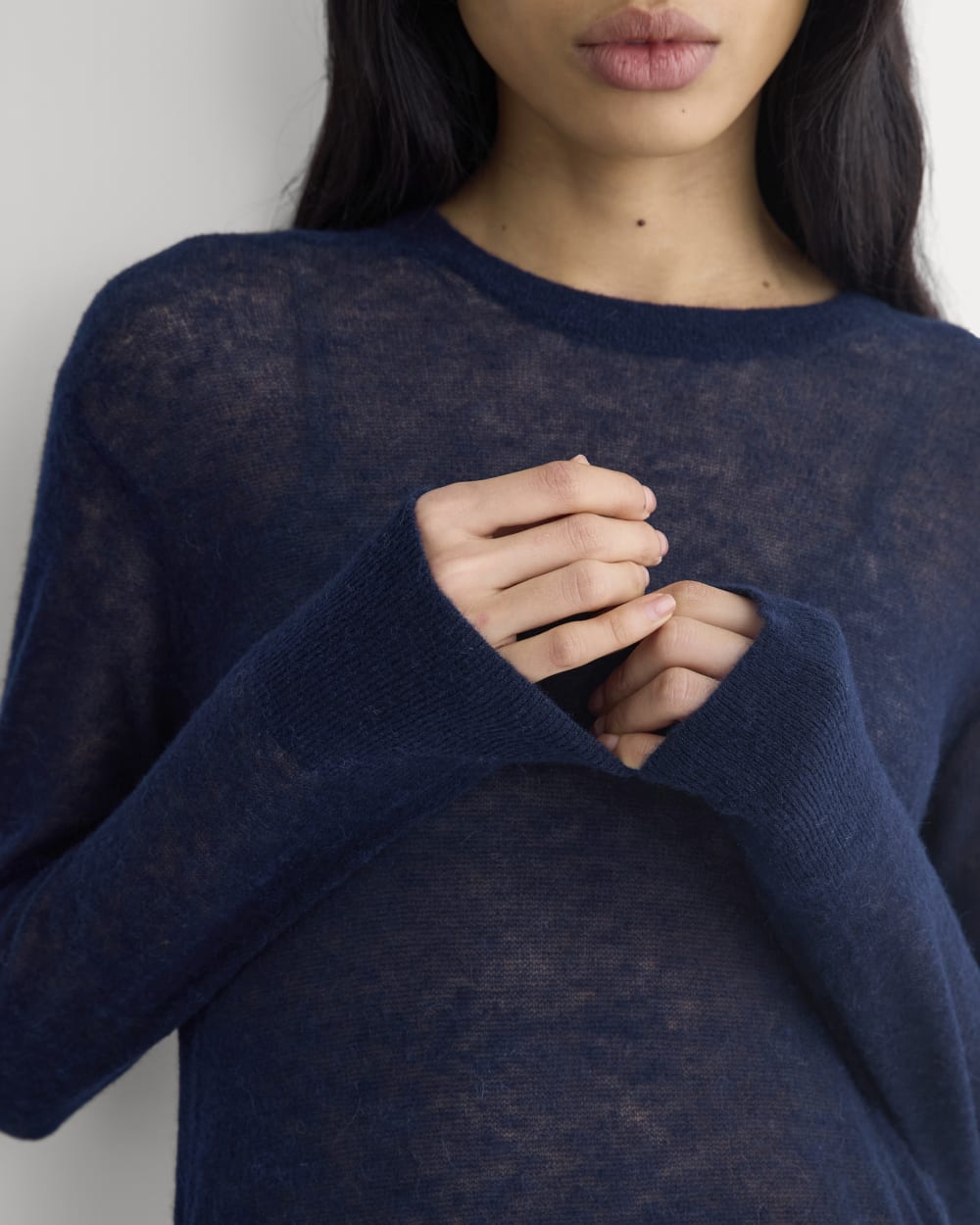 The Air Alpaca™ Relaxed Crew Top | Navy
