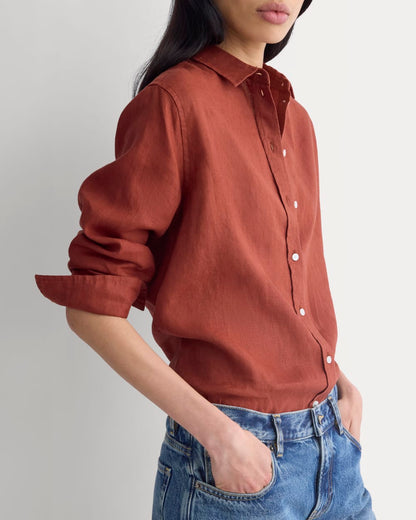 The Must-Have Linen Shirt | Henna Red