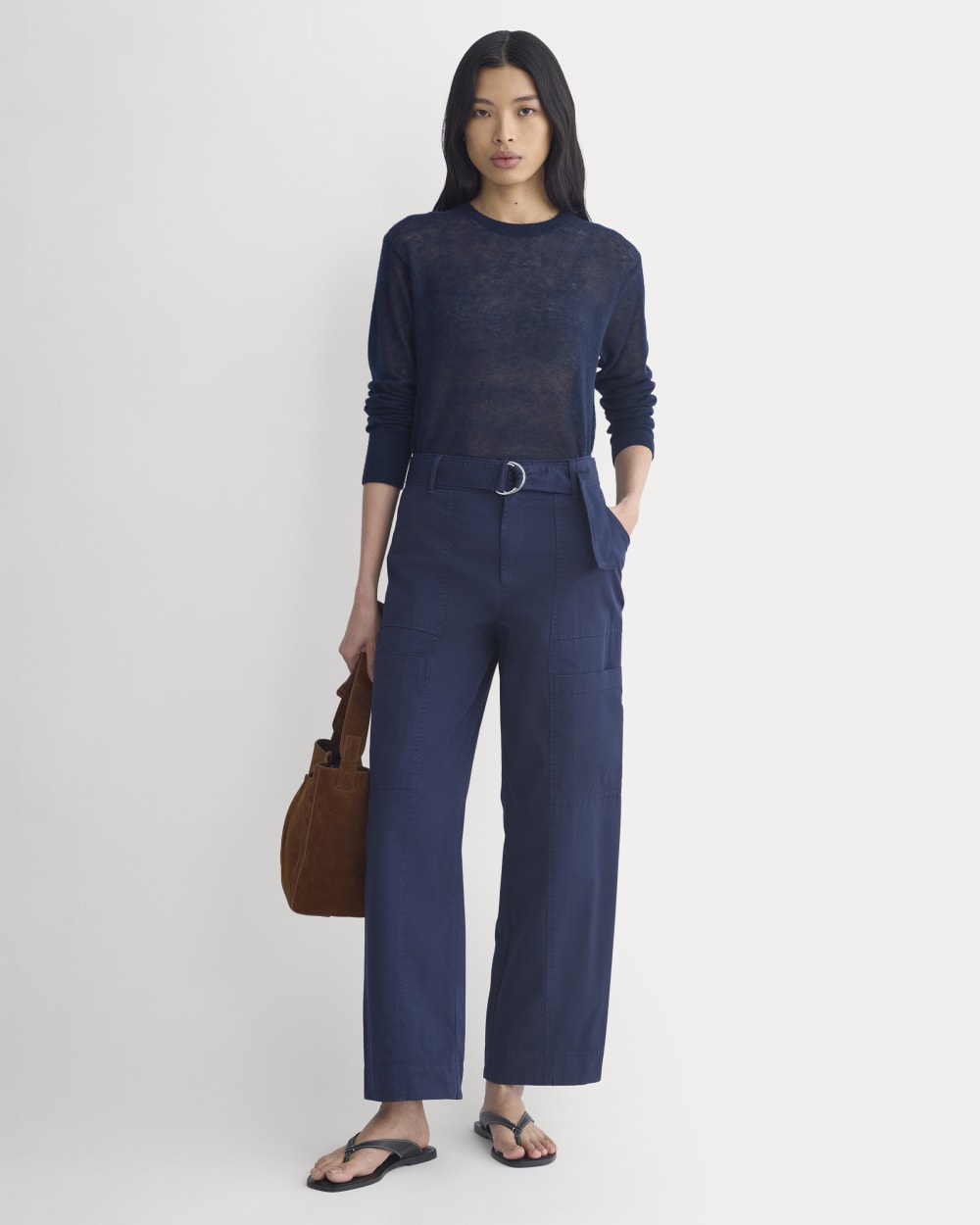 The Air Alpaca™ Relaxed Crew Top | Navy