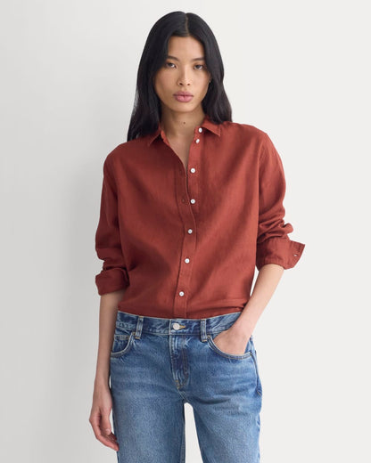 The Must-Have Linen Shirt | Henna Red