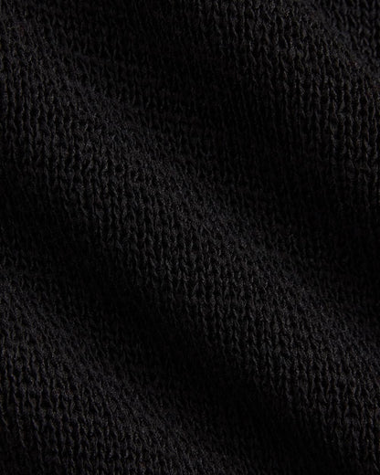 Wide-Neck Crew Sweater – Black